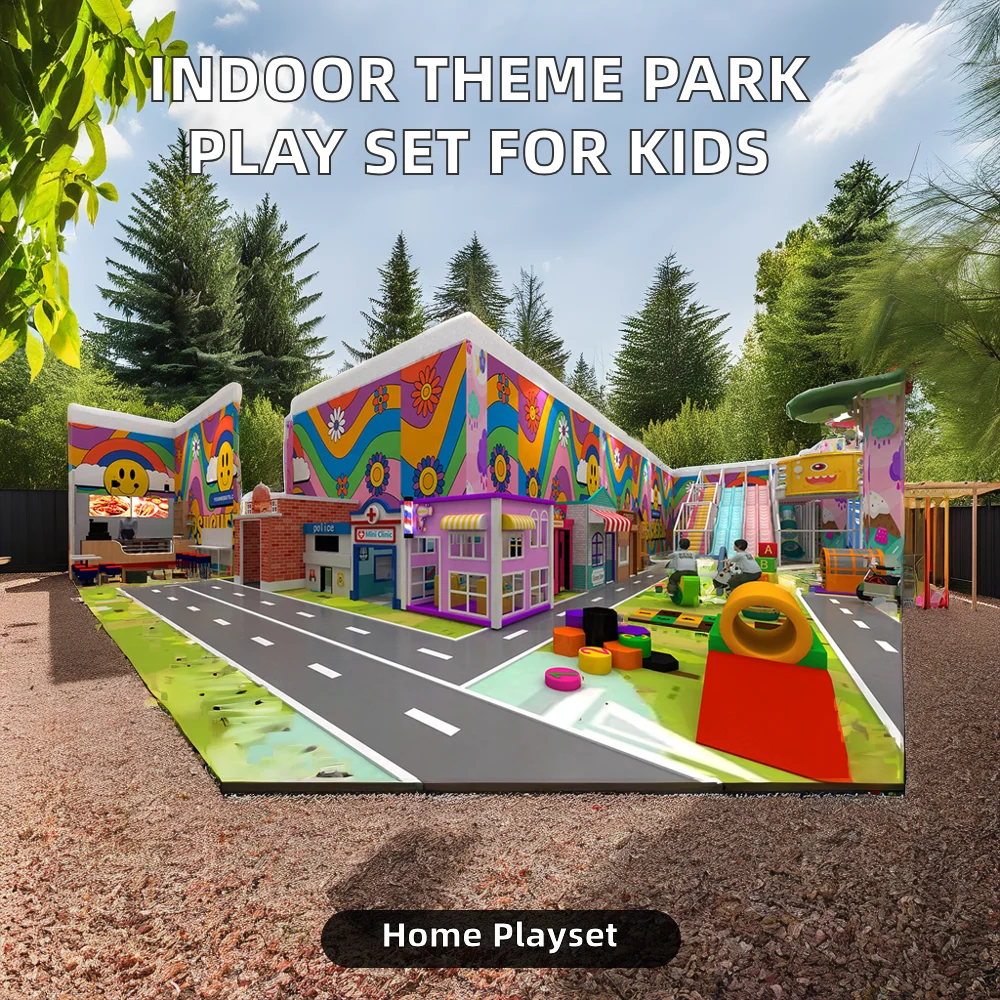 Commercial Indoor Soft Play Set for Kids Theme Park Playground Equipment Plastic Wood Maze for  Shopping Mall park equipment