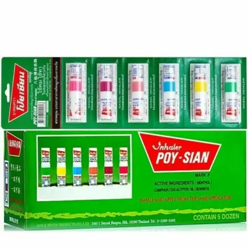 POY SEAN Inhaler 60 Pcs Use Inhalation to Relieve Dizziness and Provide Freshness Premium Product From Thailand