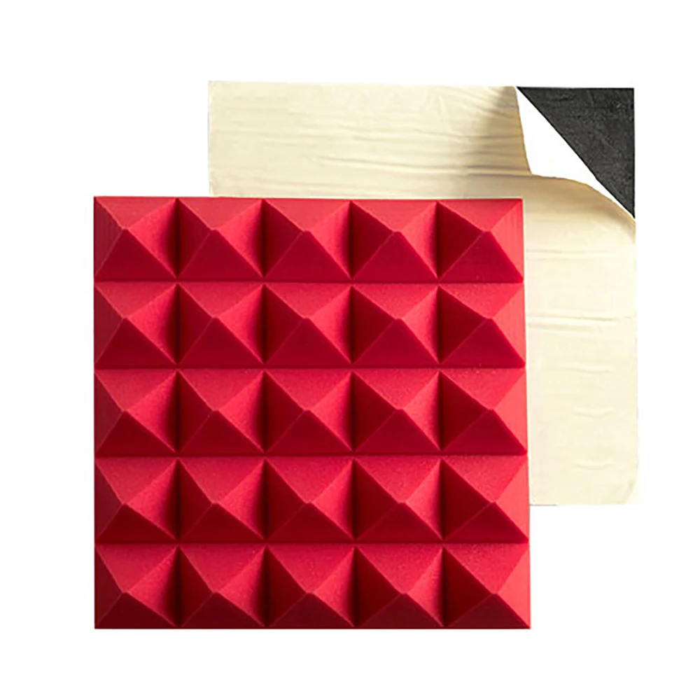 High Quality Studio Panel Pyramid Shape Soundproof Foam Sound Acoustic Foam Acoustic Panel 20*20*3inches easy install