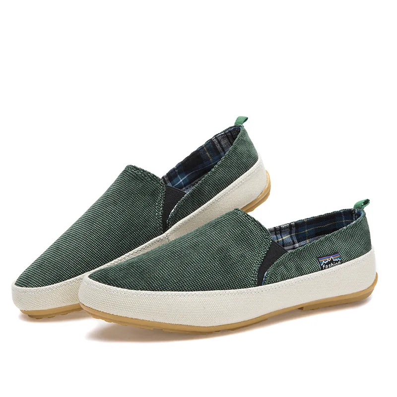 Wholesale New Style Fashion Trendy Slip On Denim Jeans Flat Footwear Washed Walking Style Casual Canvas Shoes For Men Size 45