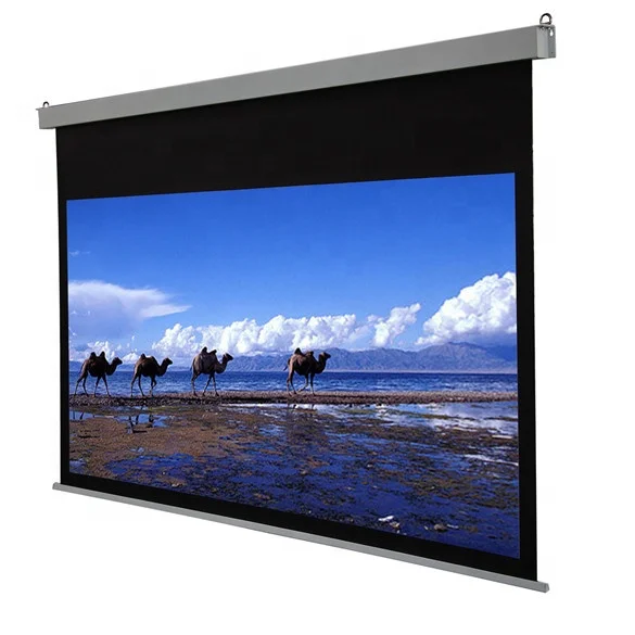 120inch 16:10 EXW price customized electric projector screen work through remote control motorized projection screen
