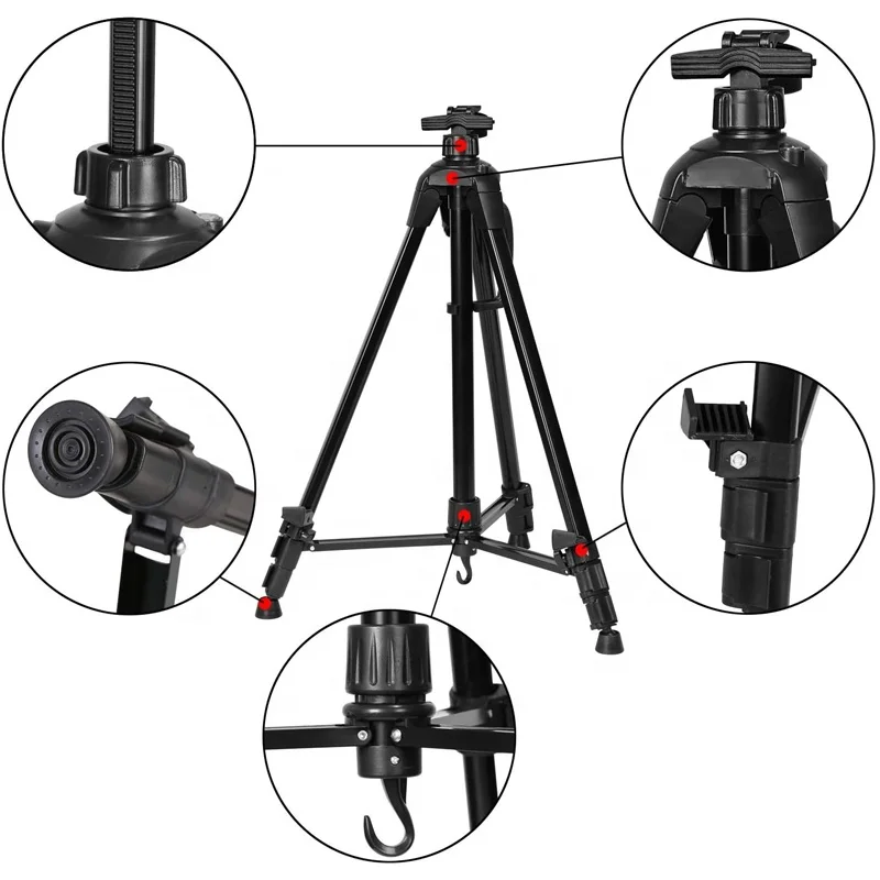 Easel Ferroalloy Tripod for Painting  Adjustable Sturdy Studio Easel Small with Black Carry Bag