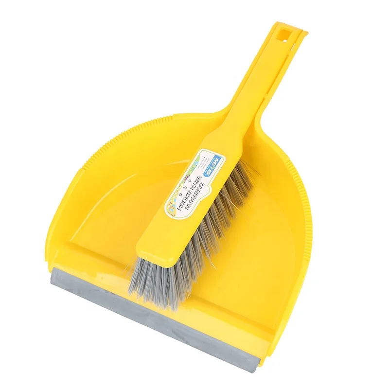 Factory Wholesale Quality Indoor Cleaning Tools Plastic Dustpan  Brush Set
