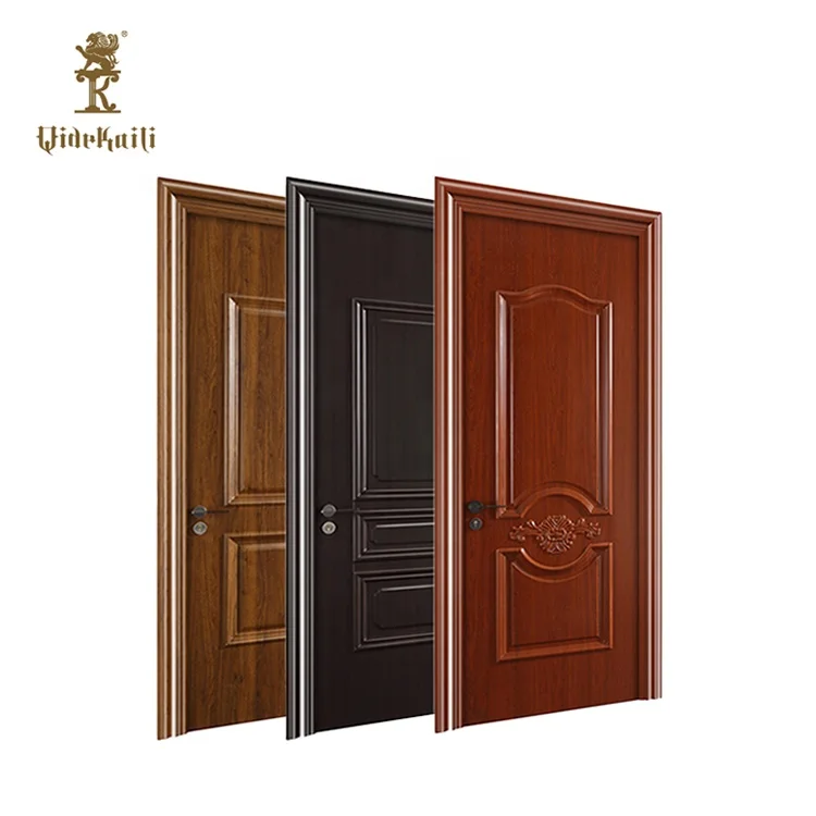 Professional Factory Waterproof Soundproof PVC Plastic Luxury Interior WPC Skin Insulation Door For Rooms
