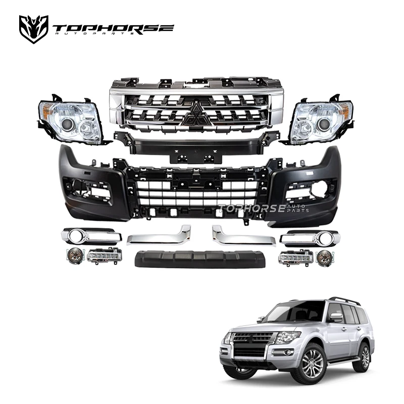 2015-2018 Mitsubishi Pajero v93 v97 upgrade to v98 body kit facelift  bumper