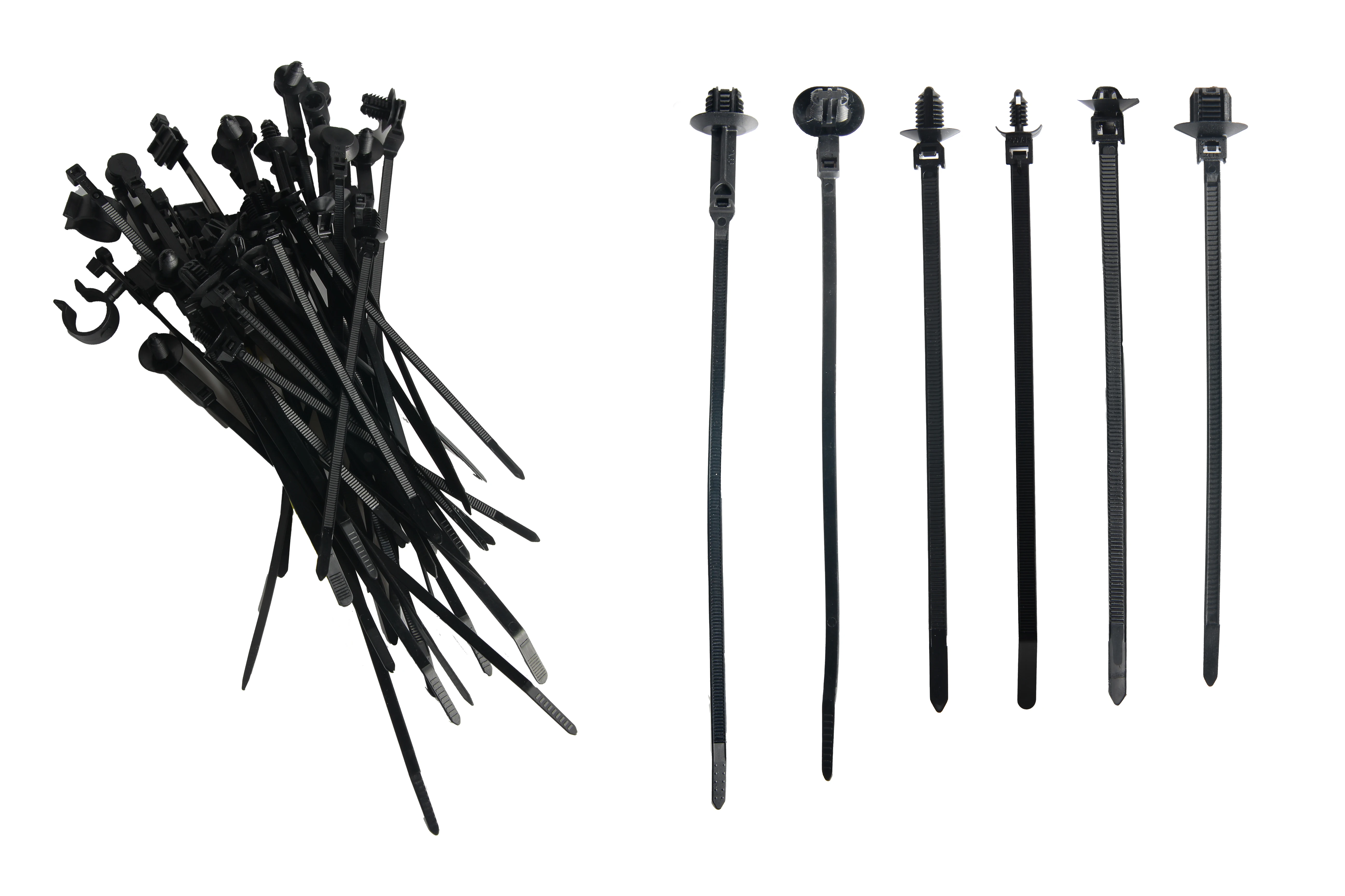 Manufacturer Custom Plastic Car Clips Injection Moulded Auto Cable Harness Wiring Tie Self-Locking Nylon Fasteners