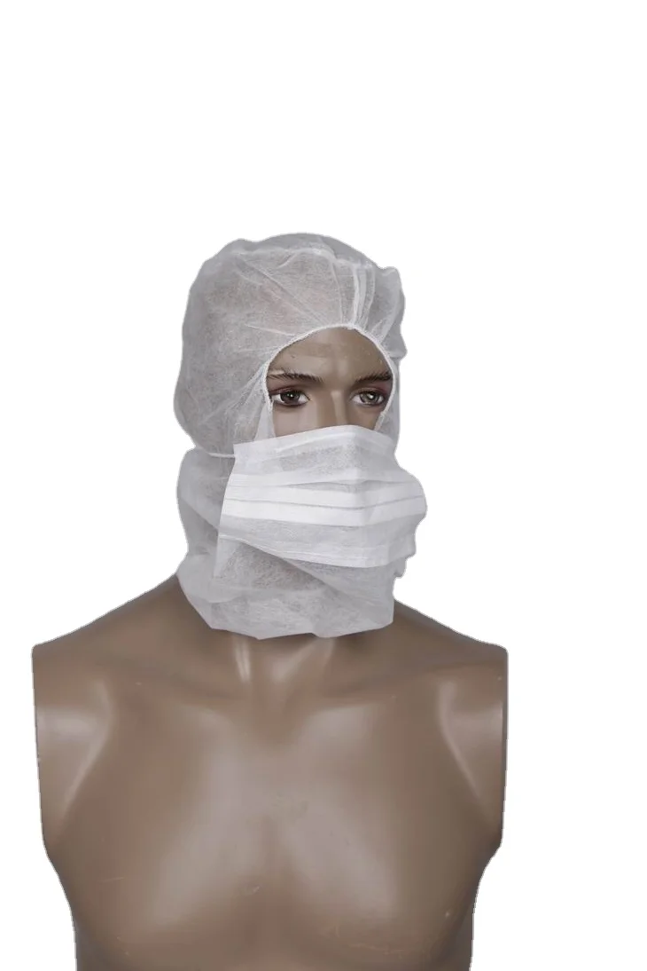 High Quality Medical Disposable Balaclava Hood Polypropylene Non Woven Astronaut Caps With Face Mask