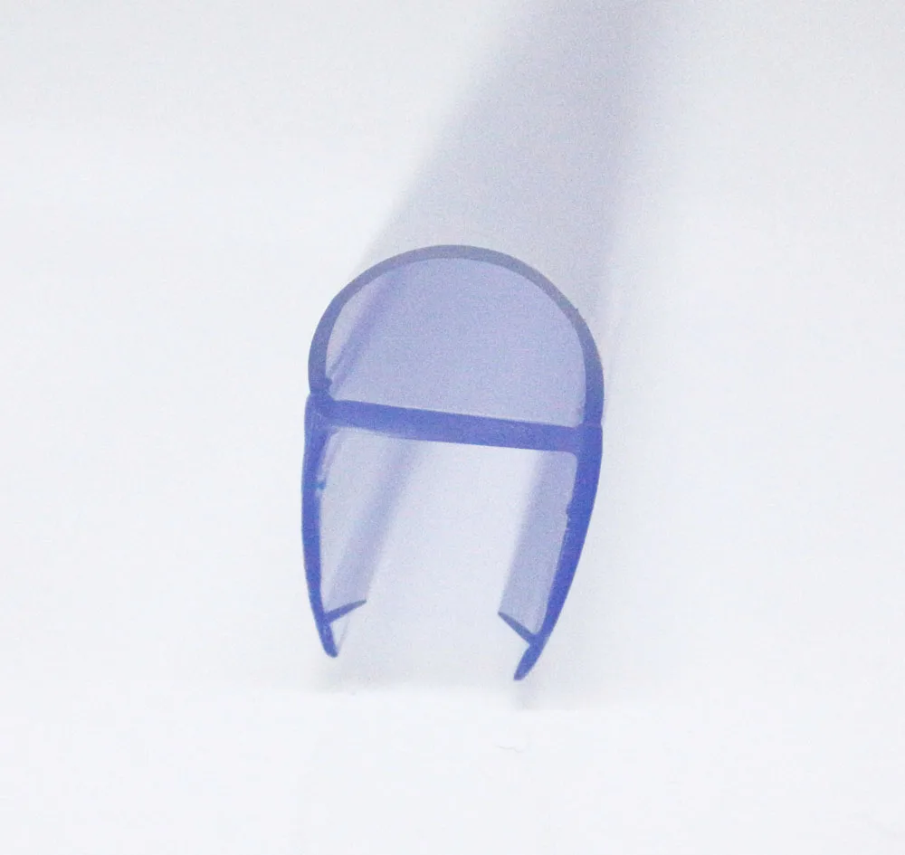 Bathroom Products PVC Plastic Sealing Clear Blue for Sliding Door Waterproof Bathroom Seal Strip