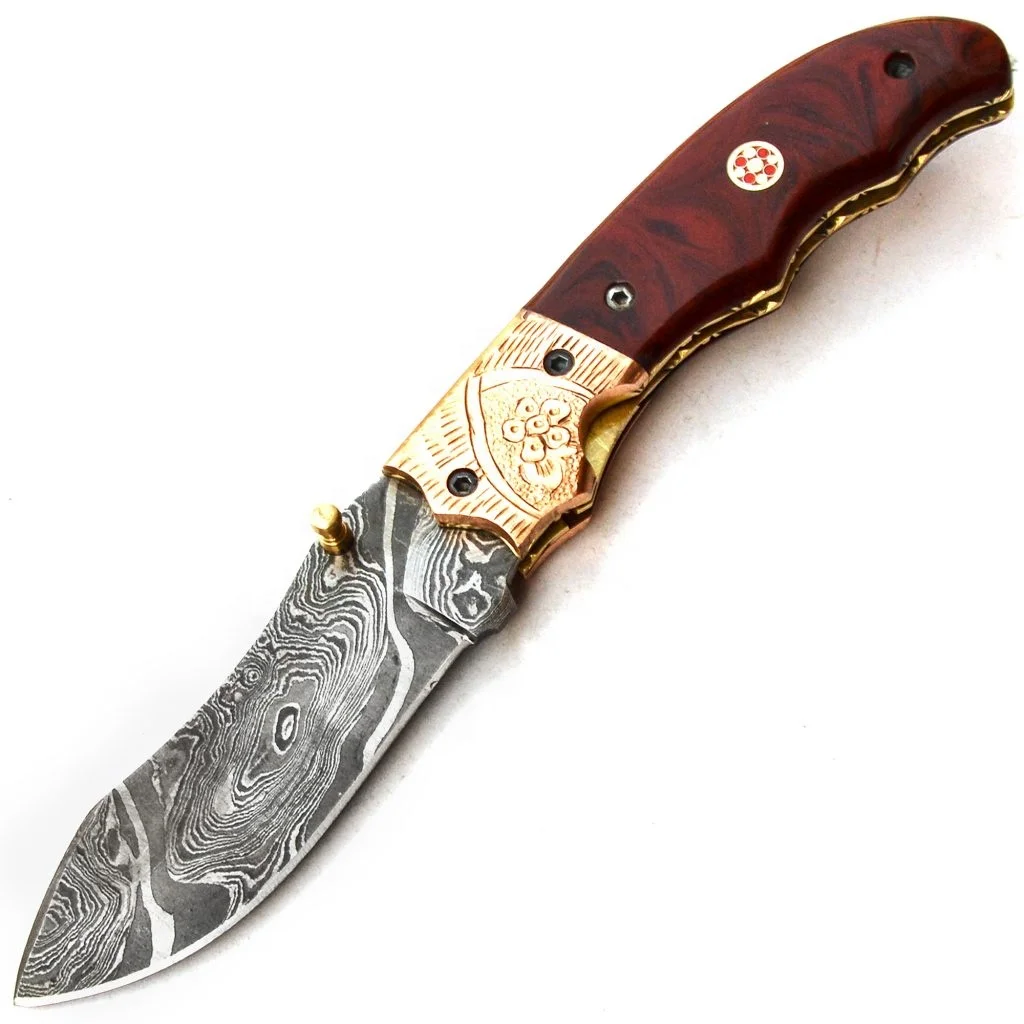 
 Ручная работа, нож из дамасской стали для нестандартной конструкции зажим складной/карман и каждый день носить нож с смолы лист ручка  