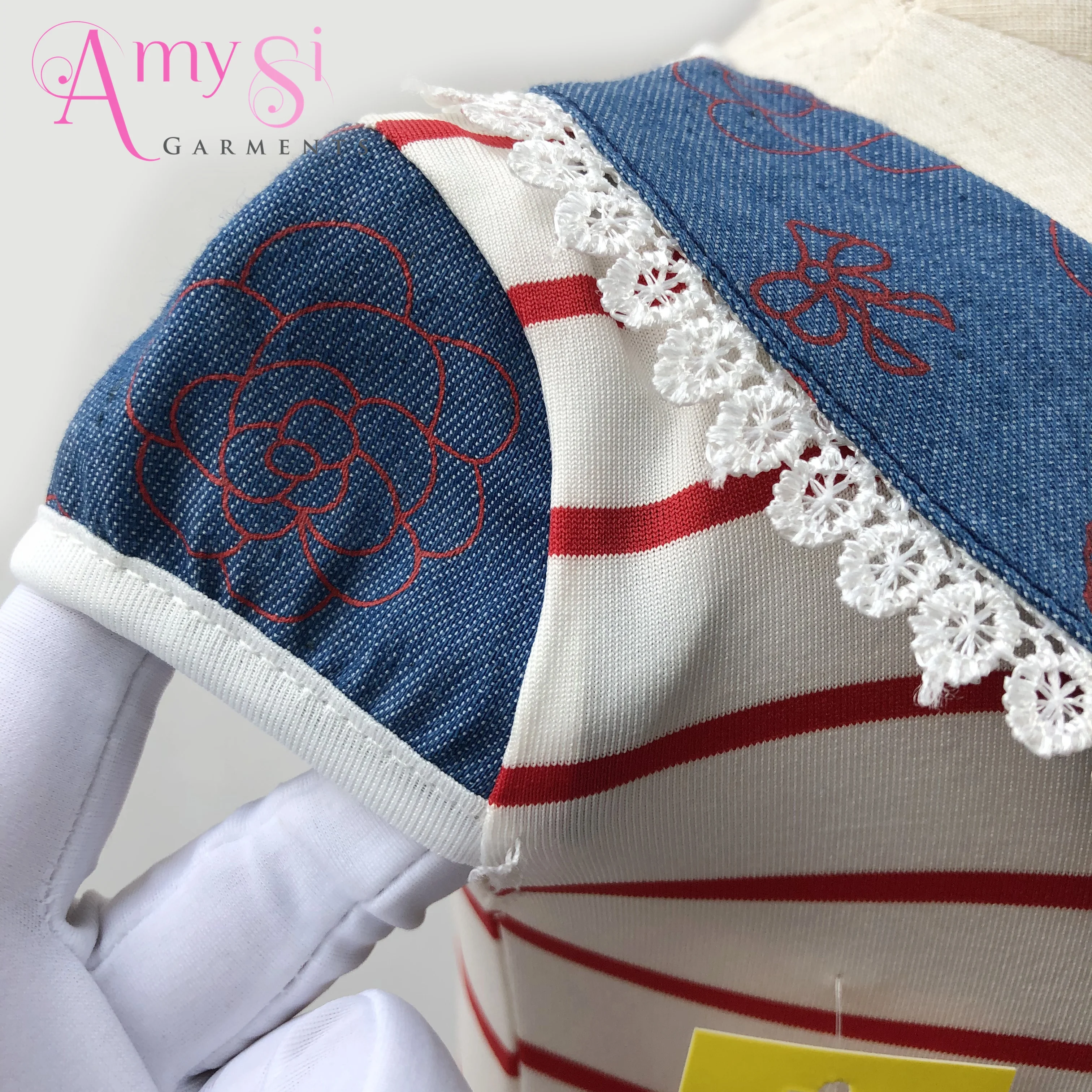 MQL004 Free Shipping wholesale yiwu market kids garments baby girls summer denim dress for 1 - 2 years old