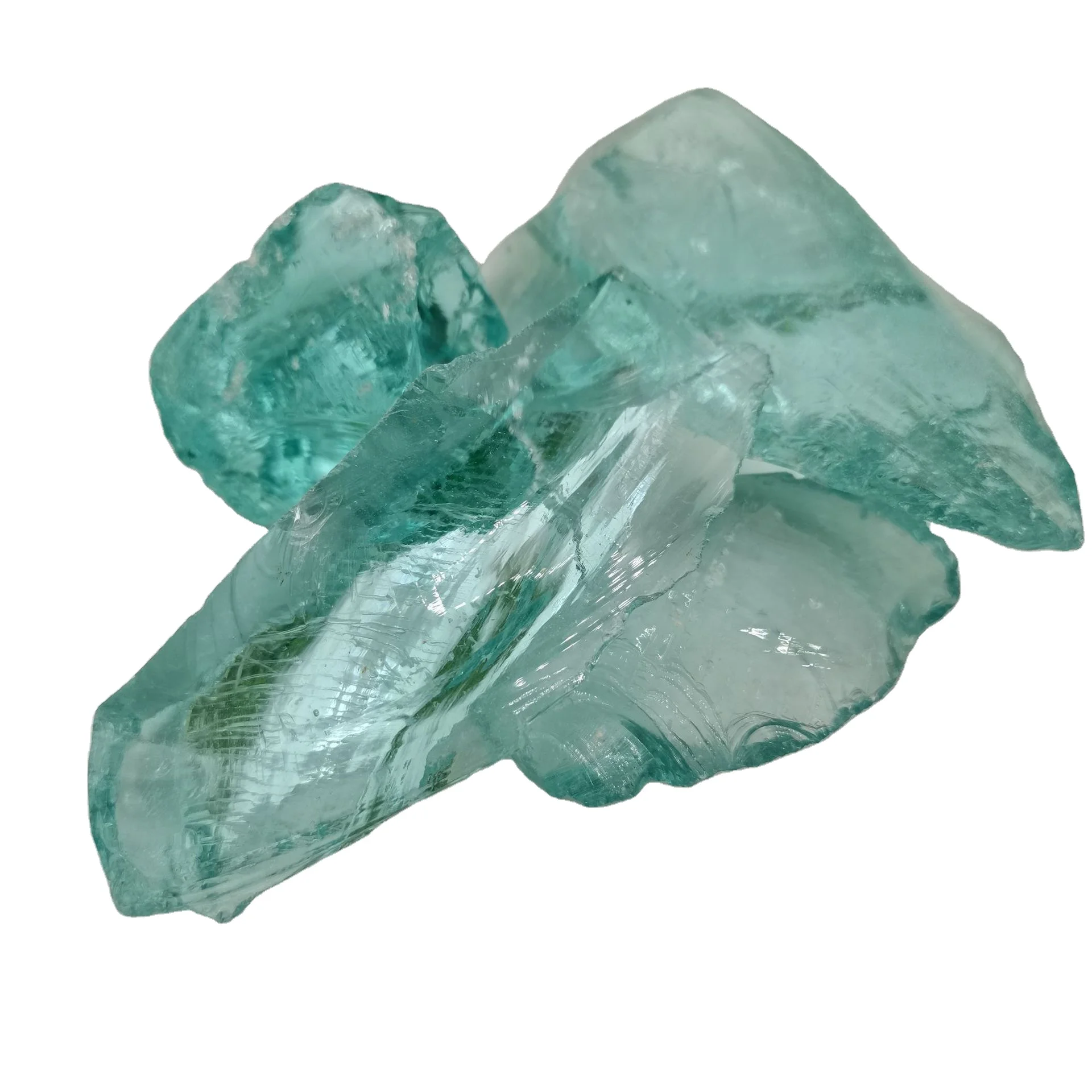 Manufacturers wholesale glass stone and glass sand used for decorating irregular glass landscape rocks