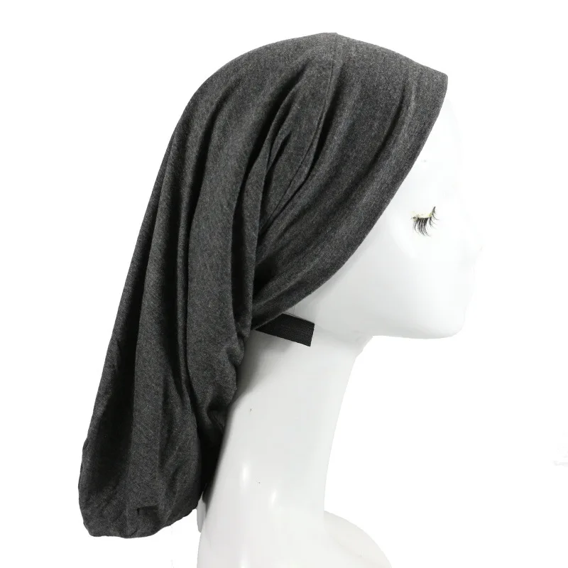 New Curly Sleeping Cap Women Elastic Large Extra Long Braids Hair Silk Satin lining Bonnet For Braids With Snap