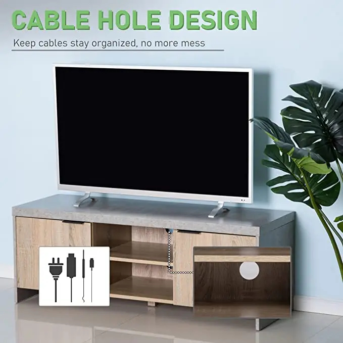 1.2M Wooden TV Stand Cabinet Home Media Center DVD CD Storage Unit Entertainment Station Living Room Furniture