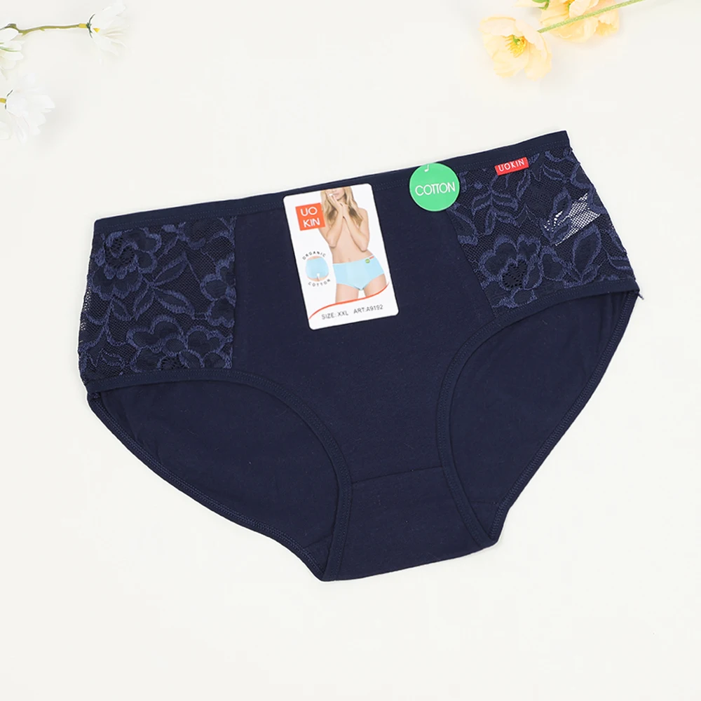 High quality carding cotton womens plus size panties in dozen pack  12 pcs mix size colors wholesale price hot in Southeast Asia