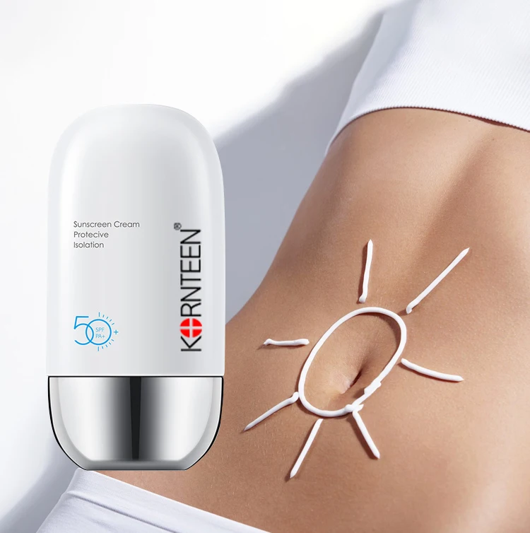 Free Sample Custom Logo Sunscreen Whitening Spf 50 Based Sunscreen Cream For Face Sundown Sunscreen