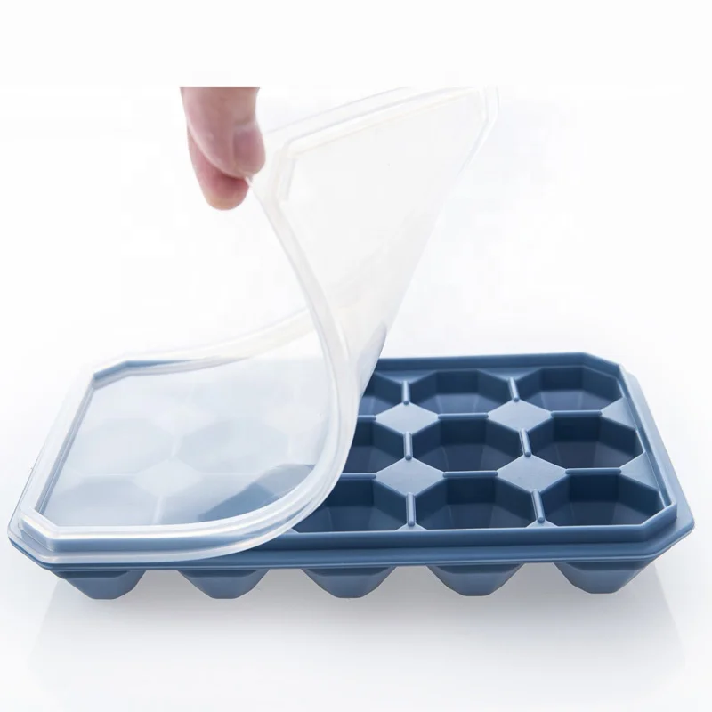 Amazon hot 15 cavity mini tiny diamond food grade silicone ice cube tray