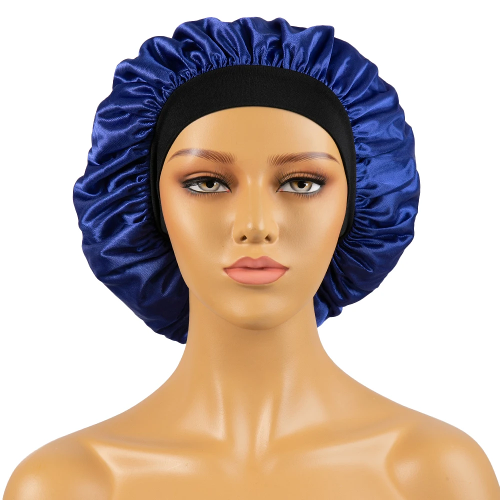 wholesale SATIN WIDE BAND SLEEP CAP and hair wraps designer bonnet mommy and me bonnets