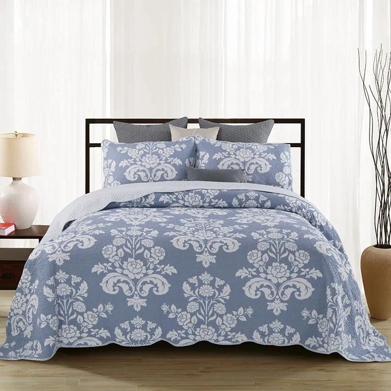 King стеганое покрывало из индийского хлопка с китайской вышивкой оптом