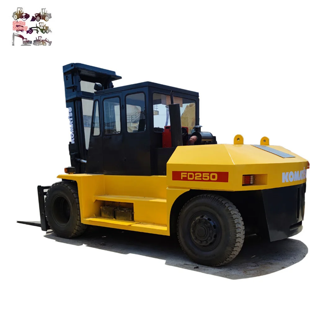 Japan made Komatsu FD250 warehouse machine , Komstsu 25 ton mini forklift on sale in Shanghai