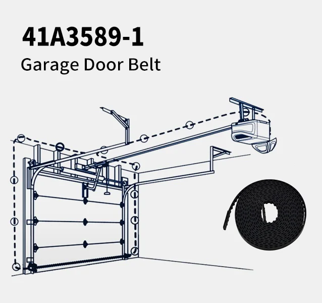 41A3589-1 Garage Door Drive Belt Assembly Length 255 inches Fit for Liftmaster Chamberlain 8 ft Garage Opener with 11 ft Rail