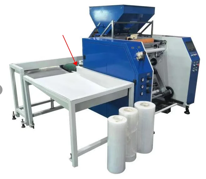 Fully automatic stretch film rewinder plastic film rewinding machine