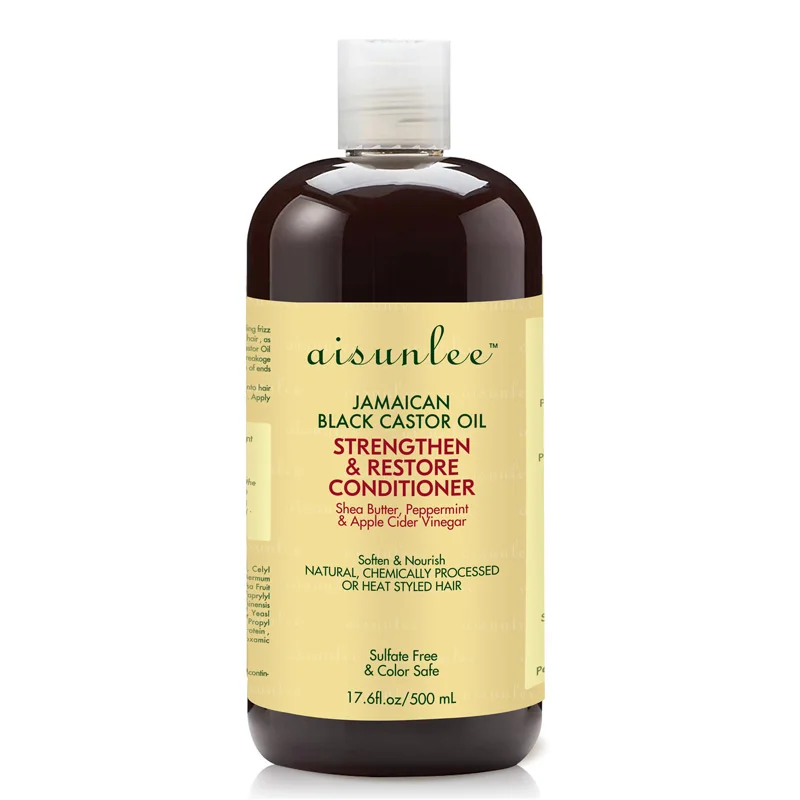 Шампунь и кондиционер для роста волос Фирменная торговая марка профессиональные салонные продукты черное касторовое масло наборы ухода за волосами