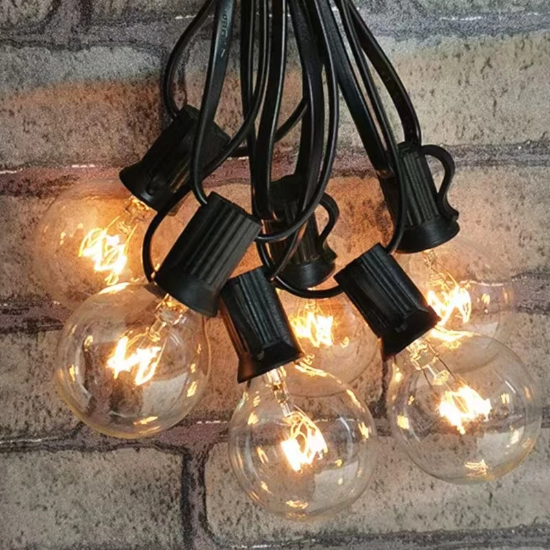 G40 LED Replacement Bulbs E12 Screw White Base Shatterproof Bulbs Outdoor String Lights 1 Watt Equivalent to 5 Watt White Bulbs