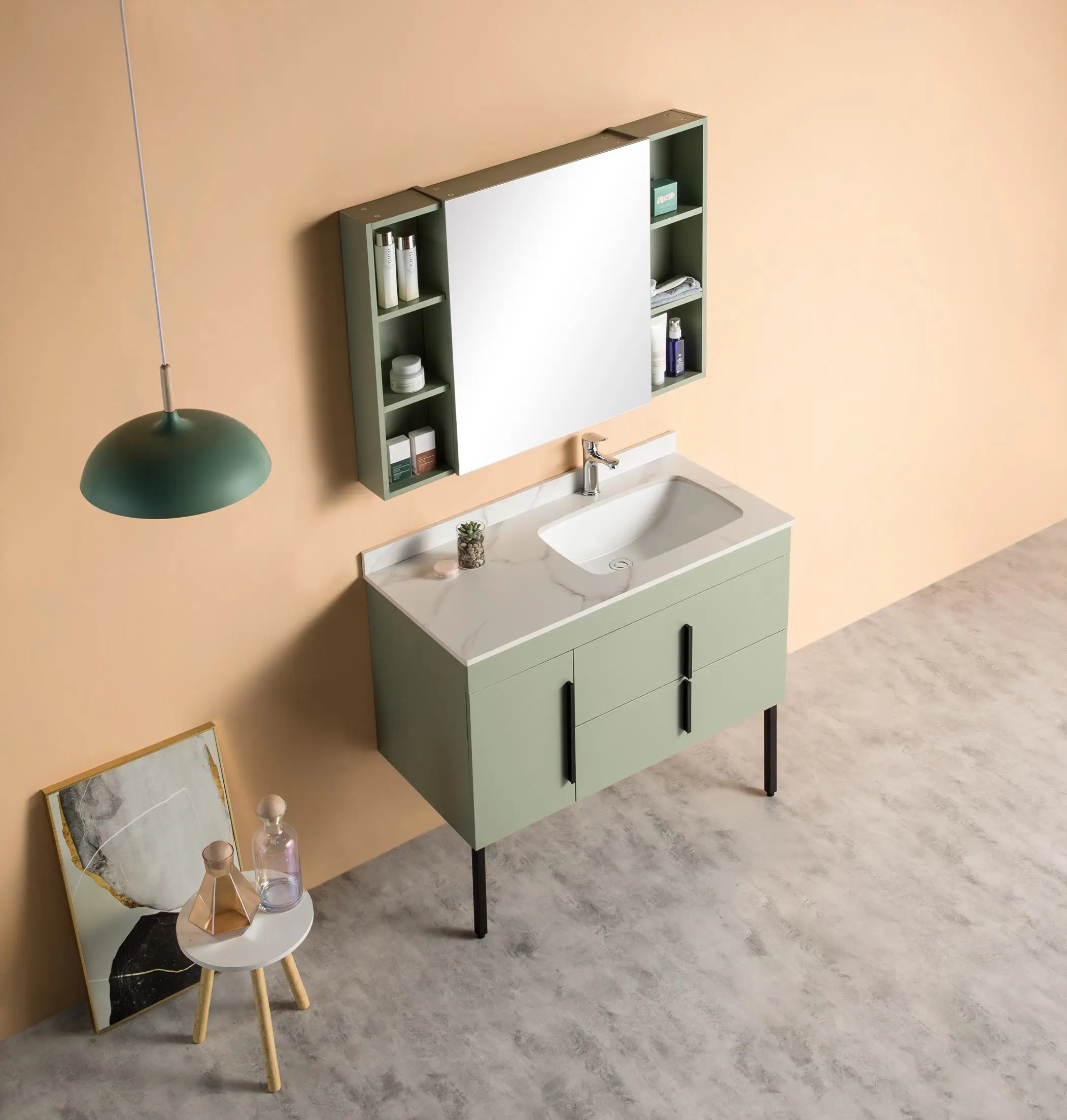  Vanity Combo floor standing cabinet wood stand