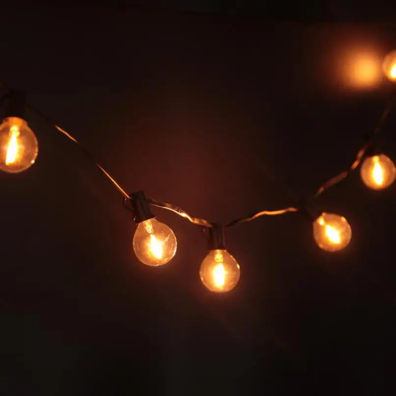 G40 Led Globe Bulb Garden Patio Tree Decorative String Lights Garland Wedding Outdoor Holiday Solar 25FT 50FT G40 String Lights