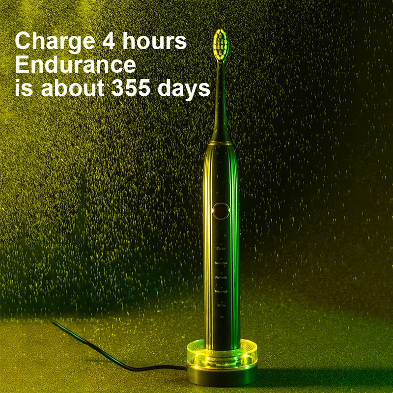 Motorized High Water Pressure 5 Modes Portable Black Teeth Dental Irrigator Cleaner Flossed Tooth Spa Automatic Toothbrush