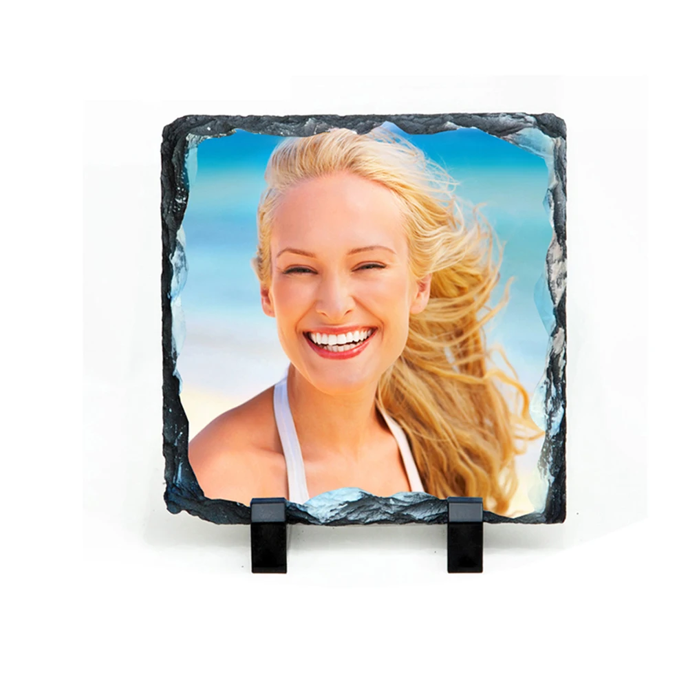 
Hot Sale 30*30 cm Left Shed Shaped Round Square shape Photo Slates Sublimation Rock Printing 