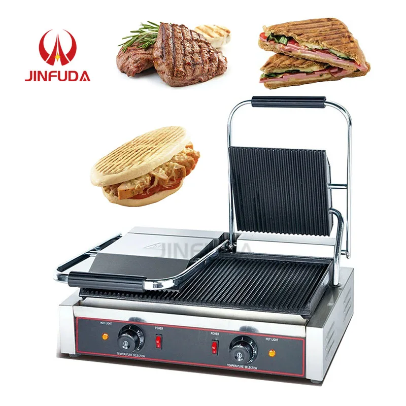 Multifunction Pickpocket Panini Machine Commercial Steak Stove Electric Stove Platen Single Head Platen  New Product 2024