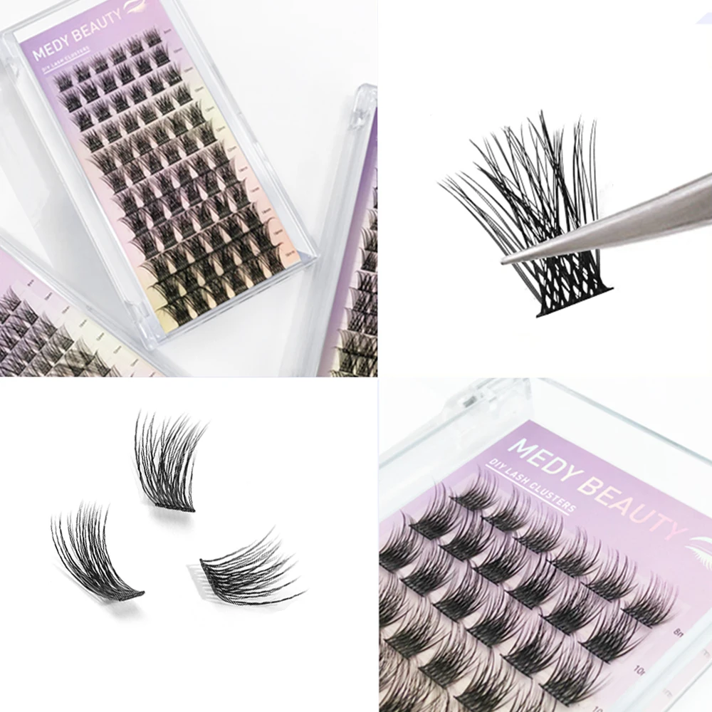 Wholesale 30 Segments Cluster Eyelashes Extension Natural Individual Lashes Diy Segment Lashes Natural Individual Cluster