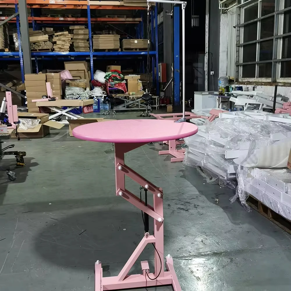 Portable Dog Grooming Table Factory supply quality assurance Round Tabletop Table Luxury Pet Air Lifting Grooming Table