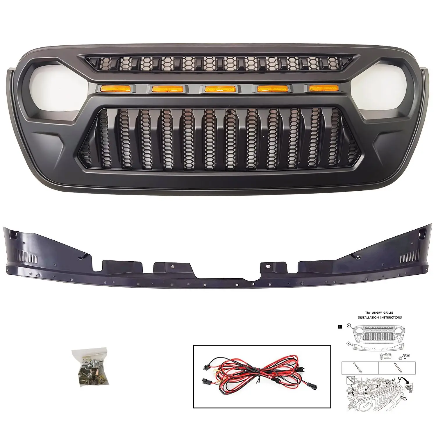 Spedking High quality wholesale prices JL JT accessories 4x4 offroad Front car Grille For JEEP WRANGLER Gladiator