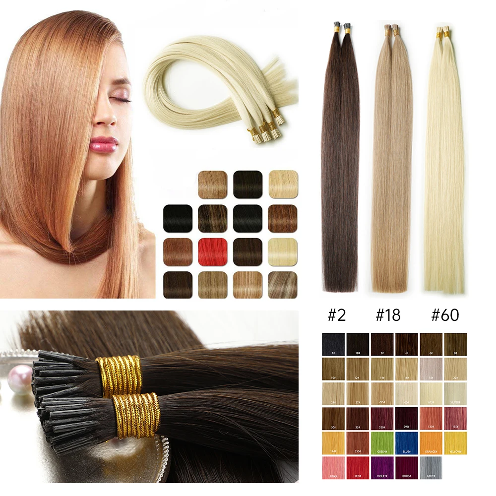 613 Blonde 100% Remy Extension Human Double Flat Straight Nail I Tip Raw Virgin U-tip Hair Extensions 1b