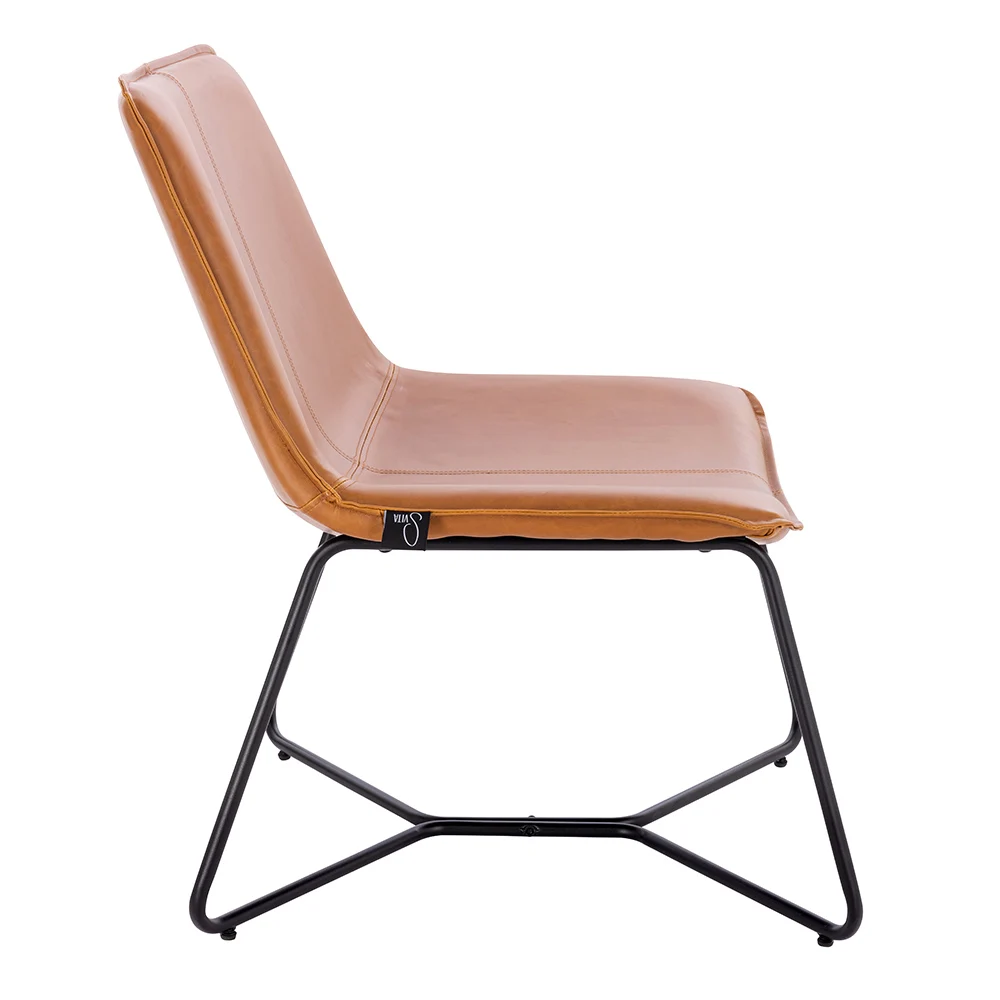 New Design Stylish Custom Leather Low Back Accent Chair For Home Hotel Leisure Chair