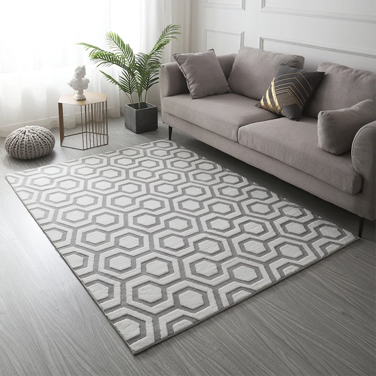 European Style 100% Polyester Jacquard Floor Carpet Living Room Bedroom Carpet Rugs