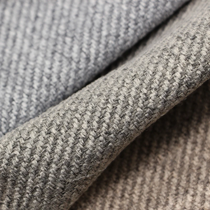 Wholesale Furniture Textiles Durable Polyester Tweed Twill Texture Sofa Upholstery Fabric