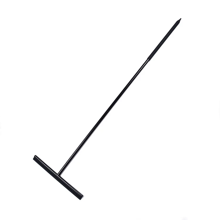 Luxury deluxe black stainless steel  bathroom floor  squeegee with hook