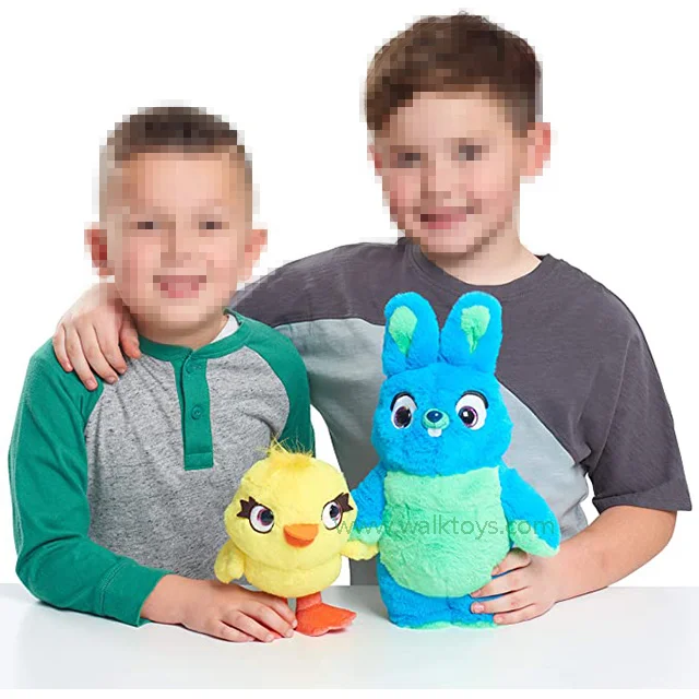 Disney Pixar Toy Story 4 Talking Ducky & Bunny Plush,Multi-color for boy birthday gift Christmas gifts