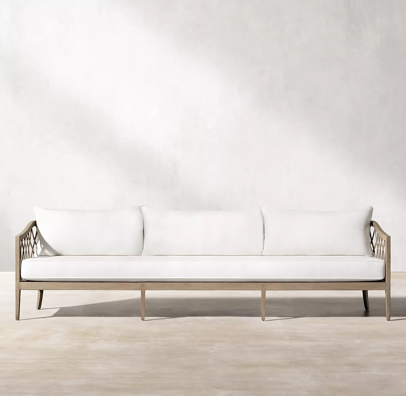 hotel entertainment 3 seater outdoor teak furniture patio sofa wood