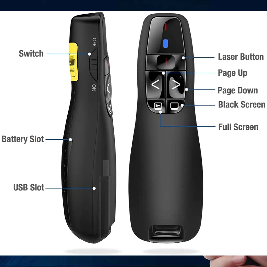 Распродажа R400 2,4 ГГц USB беспроводной презентатор пульт дистанционного управления для презентаций PowerPoint лазерная указка