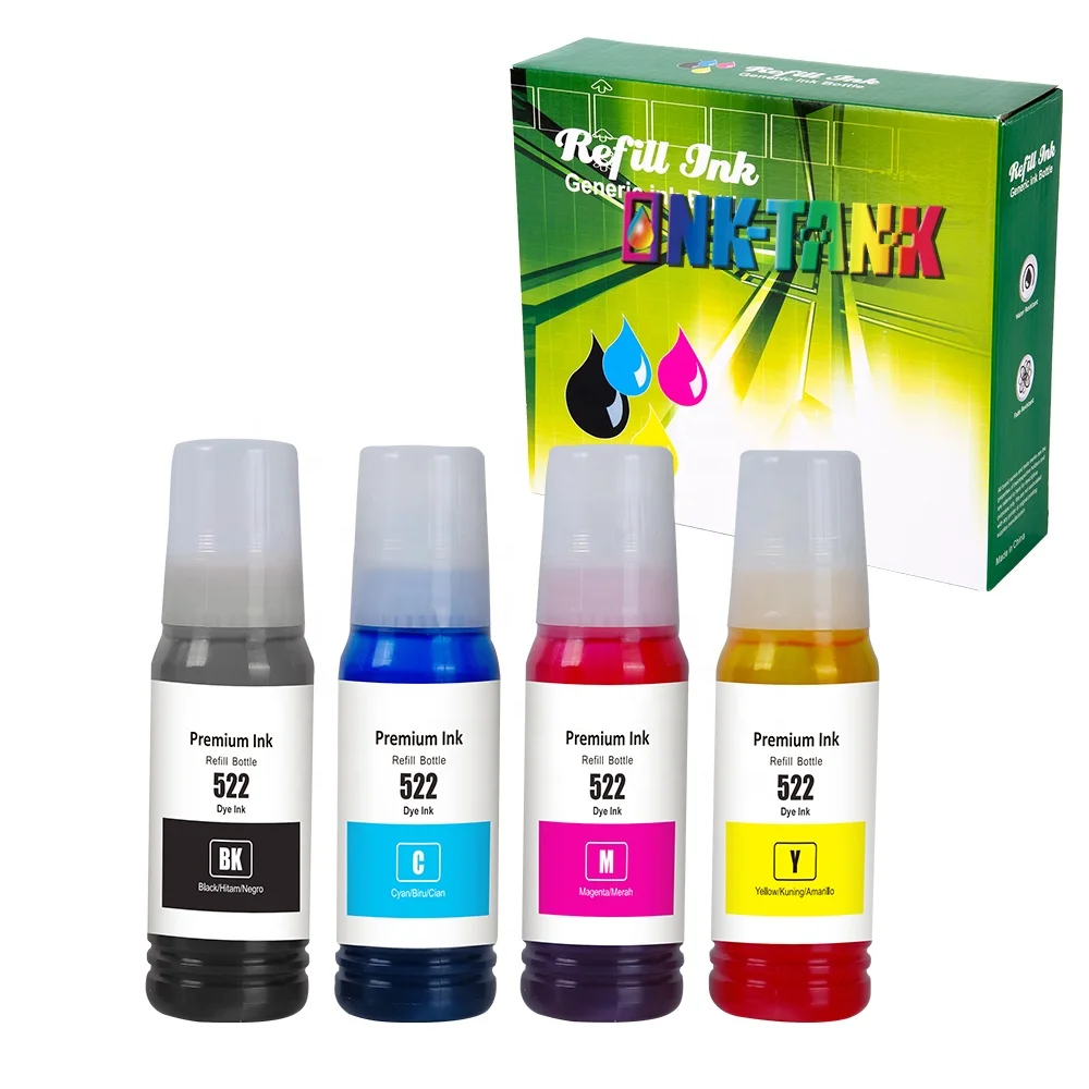 INK-TANK 522 T522 премиум цвета совместимый бутылка чернила на водной основе заправка сублимационных чернил для принтера Epson ET-2710 ET-4700 ET-2400 принтер