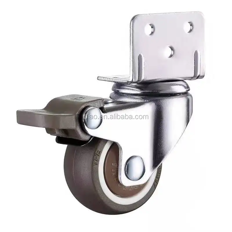 Weight Capacity 27Kg TPE L-Shaped 50mm Right Angle Splint Table and Chair Mute Soft Rubber Wheel