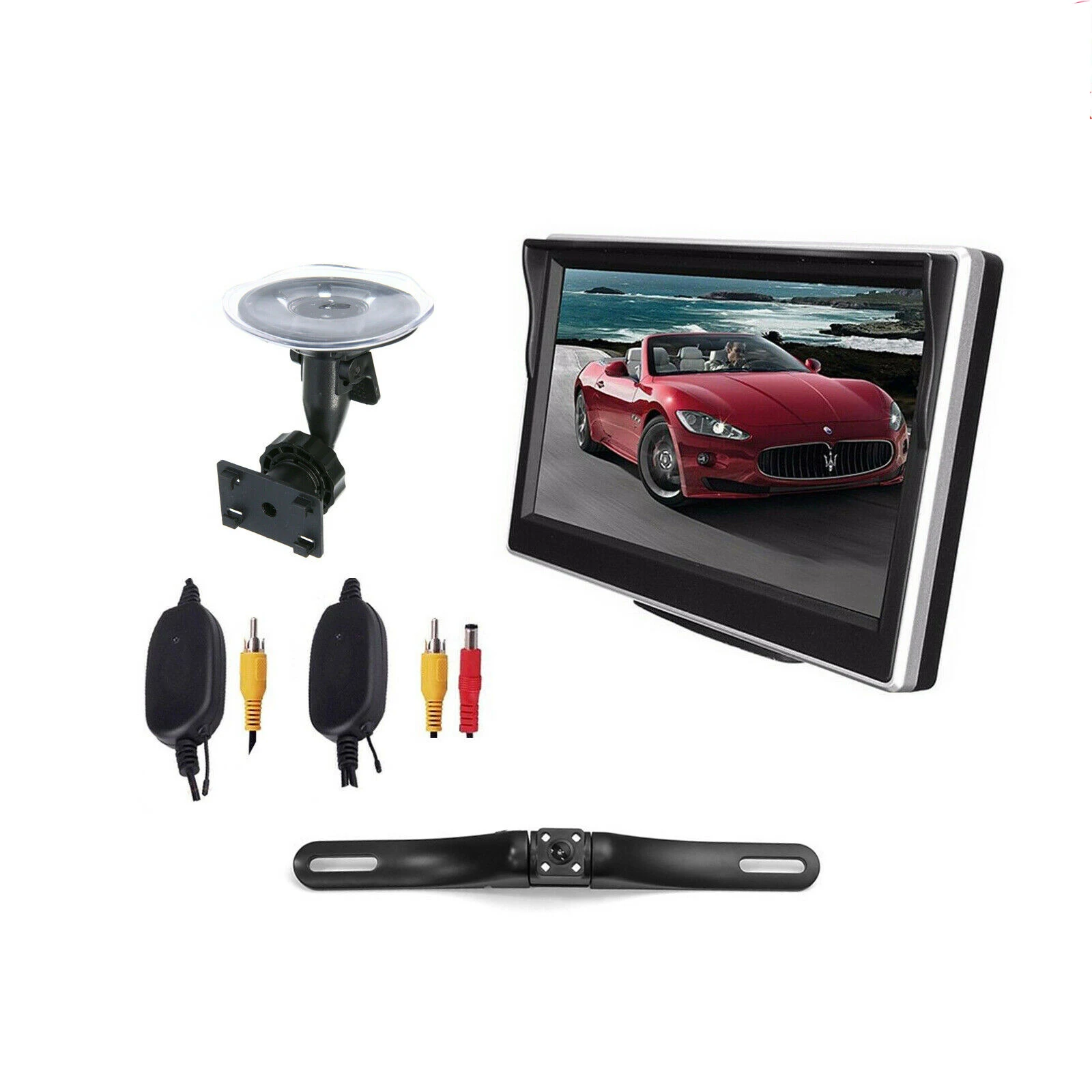 
iPoster hot-selling TFT LCD Car Rear View and Wireless Wide Angel Auto 5 Inch Monitor Backup Camera kit 
