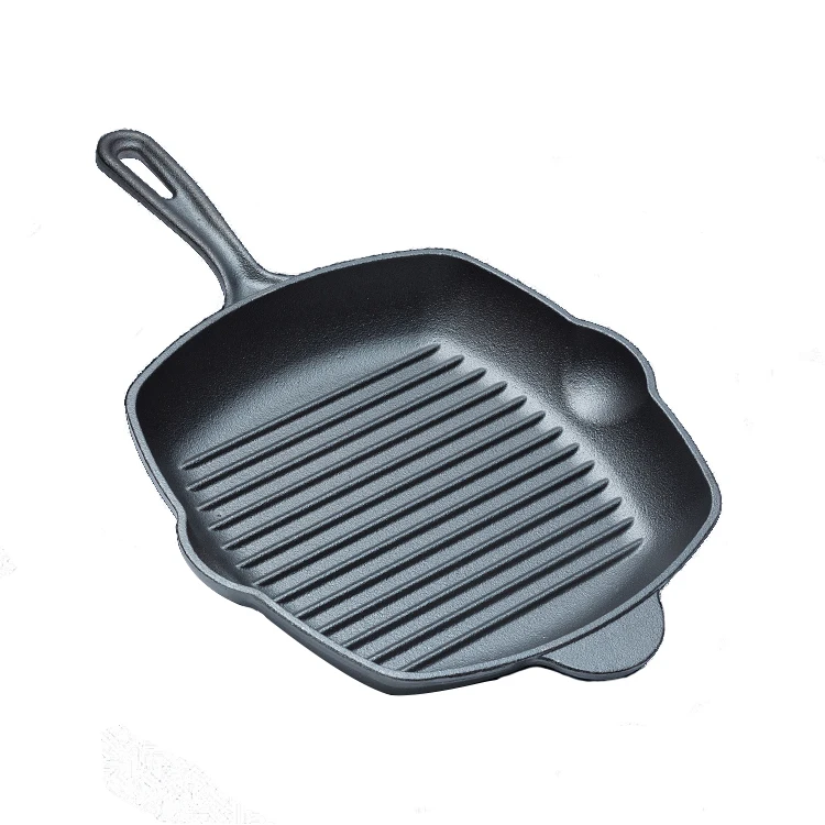 Custom square bbq grill nonstick plate steak barbecue non stick frying pan teppanyaki cast iron grill pan