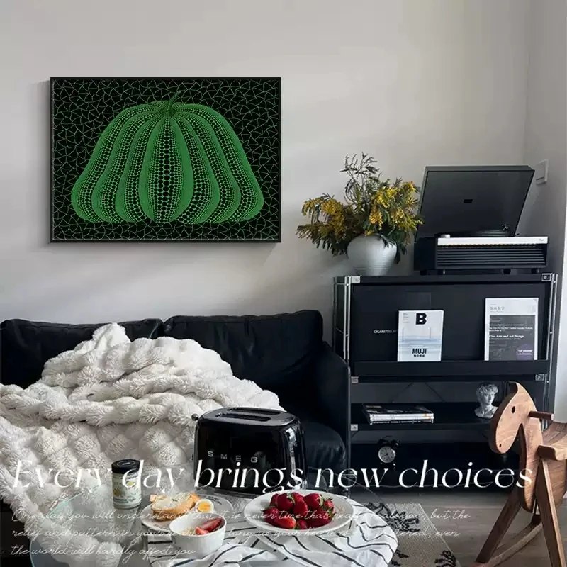 Pumpkin desktop painting restaurant art niche decorative painting living room background wall painting entrance high-end