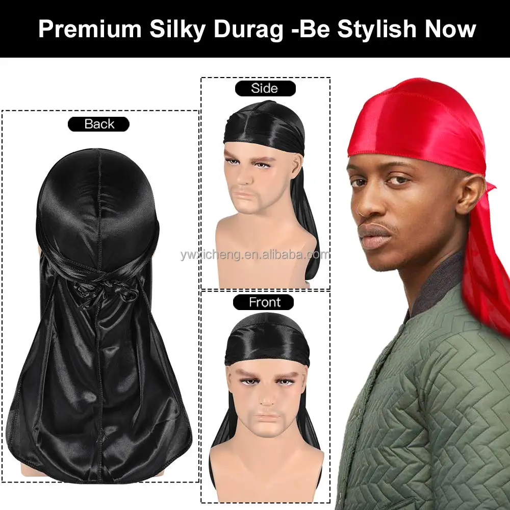 2022 New Kids Velvet Durags Bandana Turban Hat Dome Cap Turban Wide Band Stretchy Wig Cap Solid Color Hat Headwrap Designer