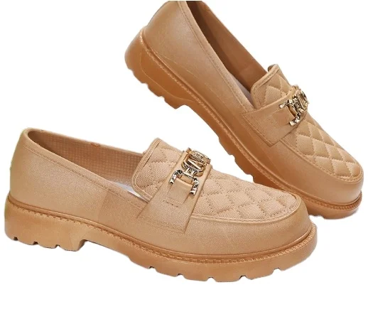 Fashion rain shoes female summer non-slip short tube shallow mouth low soled water waterproof shoes peas shoes loafers